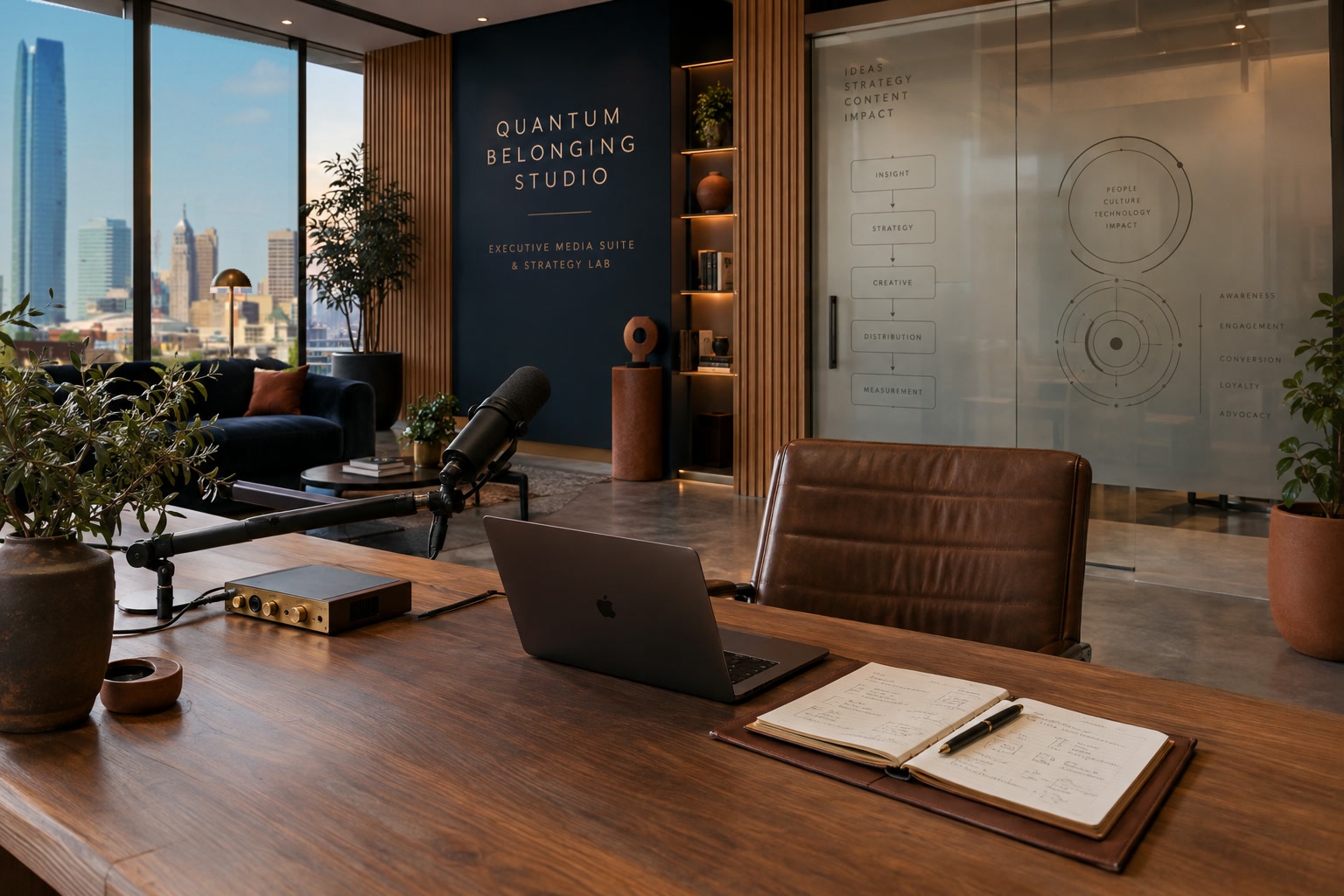 Quantum Belonging Studio Executive Media Suite and Strategy Lab